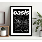 Cuadro Oasis Definitely Maybe Rock Arte Musica Decoracion Marco Negro
