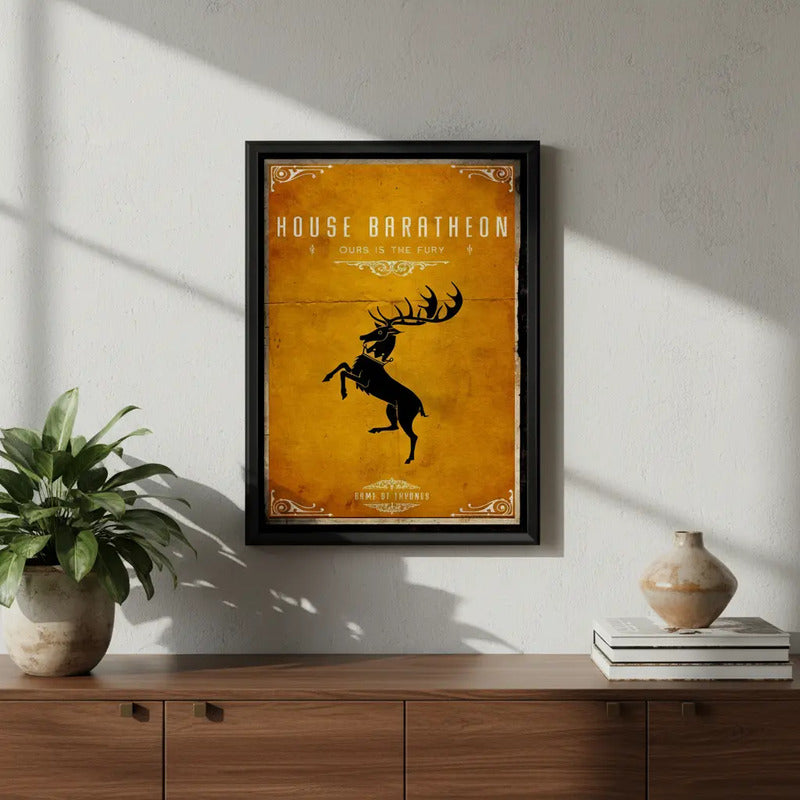 Cuadro Casas De Game Of Thrones Juego De Tronos Decoracion