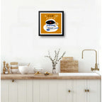 Cuadro Decoracion Living Comedor Cocina Frase Cafe Pop Art A Cup Of Love Negro