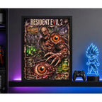 Cuadro Resident Evil 2 G-virus Game Playstation Videojuego Marco Negro