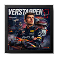 Cuadro Max Verstappen Formula 1 Red Bull Team Auto Coleccion Marco Negro