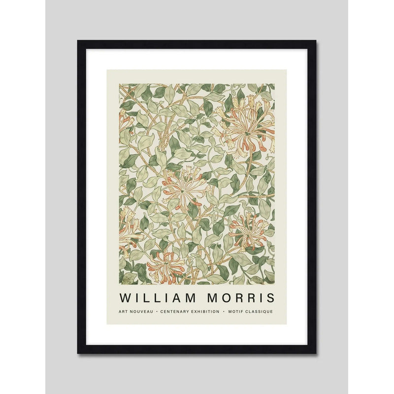 Cuadro William Morris Movimiento Arts & Crafts Pinturas Arte Honeysuckle Negro