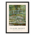Cuadro Dormitorio Living Claude Monet Los Nenúfares Flores Marco Negro