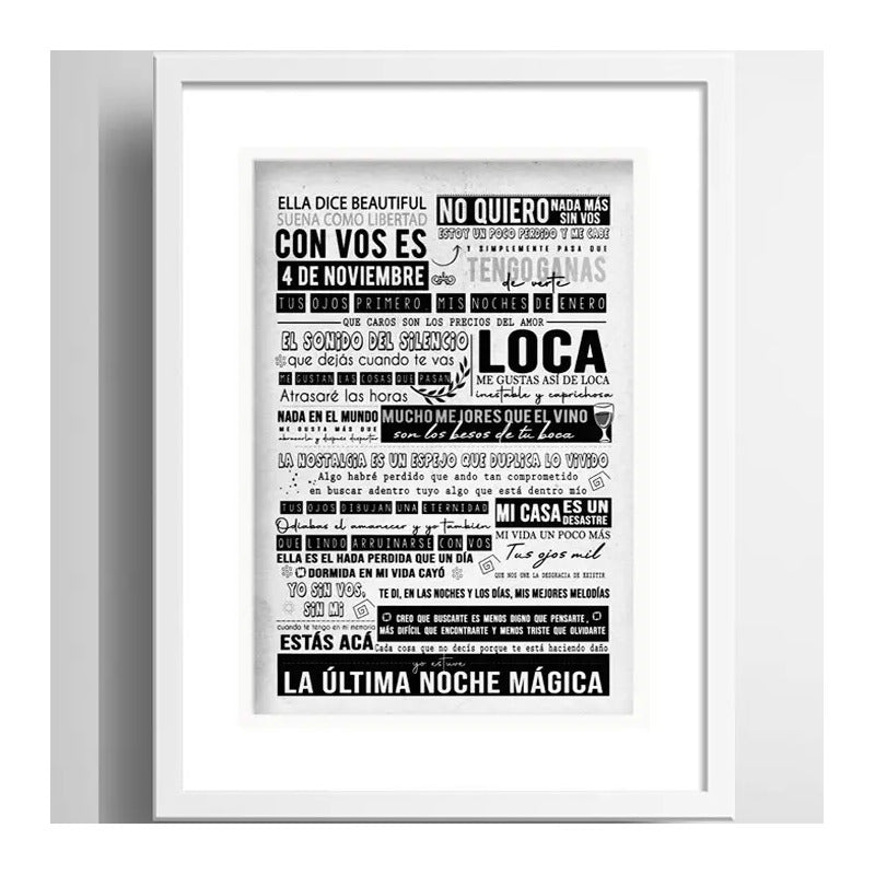 Cuadro Chano Tan Biónica Musica Decoracion Con Paspartú