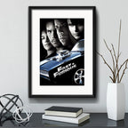 Cuadro Rápidos Furiosos Fast 4 Furious Pelicula Con Paspartú Marco Negro