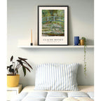 Cuadro Dormitorio Living Claude Monet Los Nenúfares Flores Marco Negro