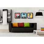 Set 3 Cuadros León Jirafa Rinoceronte Hispter Pop Art Decor