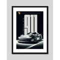 Cuadro Porsche 911 Gt3 Auto Deportivo Modelo Arte Decoracion Marco Negro