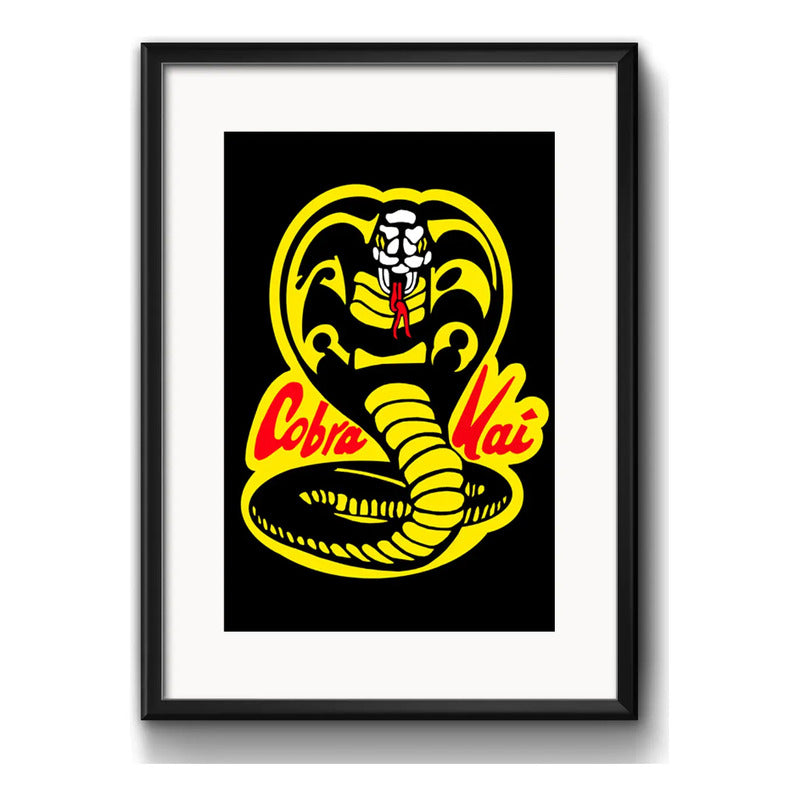 Cuadro Cobra Kai Serie Karate Kid Miyagi Gym Decora Paspartú