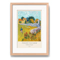 Cuadro Van Gogh Granja Provenza 53x43cm Oak Con Paspartú Marco Marrón Claro