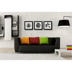Set 3 Cuadros Hojas Minimalista Blanco Y Negro Arte Botanico