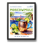 Cuadro Moscow Mule Drink Cóctel Bebida Cocina Bar Pub Club Marco Negro