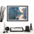 Cuadro Claude Monet Impresionismo Arte Obras Decoracion Morning On The Seine Near Giverny Marco Negro