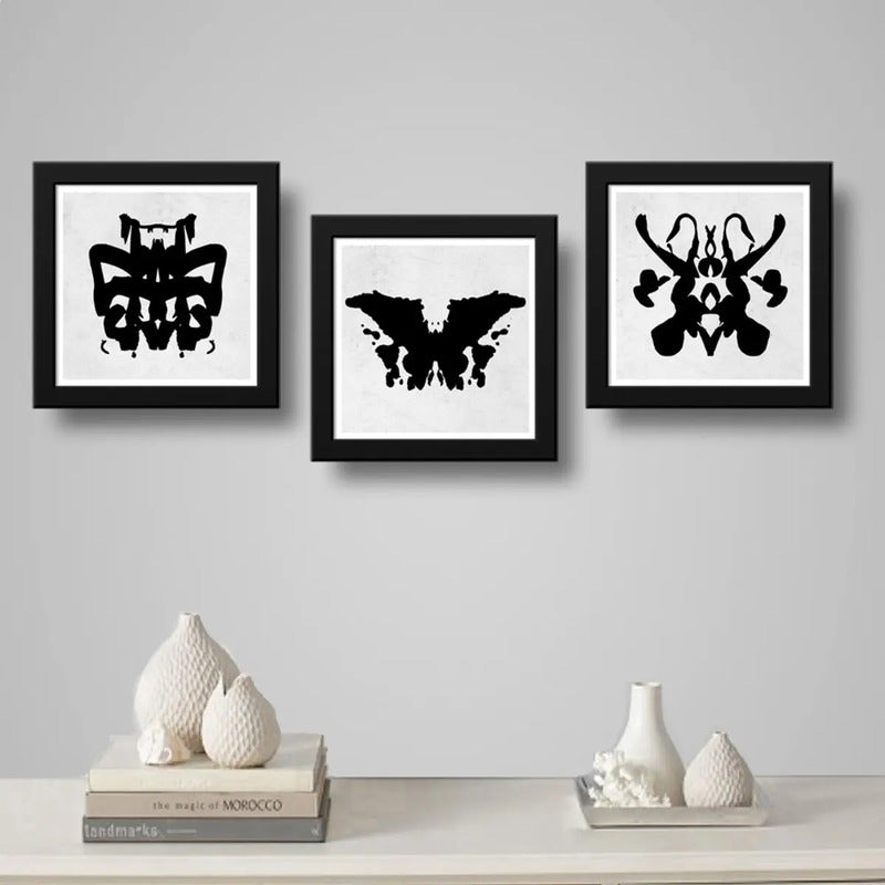 Set 3 Cuadros Test De Rorschach Psicología Psiquiatría Psico