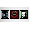 Set 3 Cuadros Breaking Bad Heisenberg Walter Jesse Pinkman Marco Negro