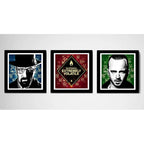 Set 3 Cuadros Breaking Bad Heisenberg Walter Jesse Pinkman Marco Negro
