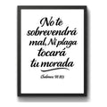 Cuadro Salmo 91:10 Biblia No Te Sobrevendrá Mal Versiculo Marco Negro