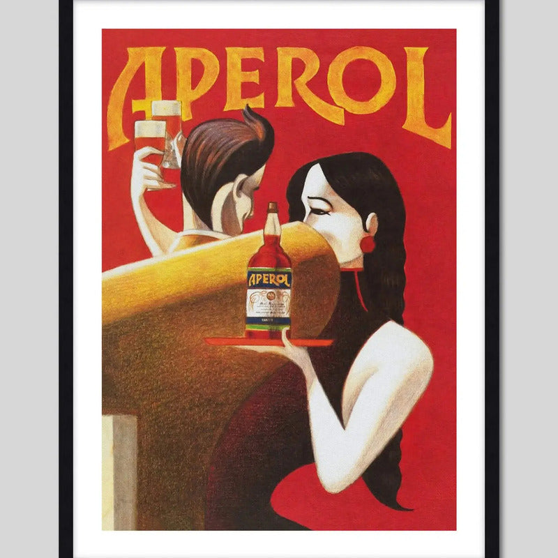 Cuadro Aperol Aperitivo Italiano Drink Bar Pub Decoracion Marco Negro