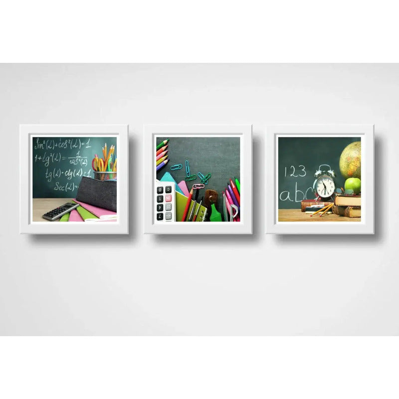 Set 3 Cuadros Educación Pedagogía Escuela Brs2 Decoracion