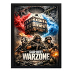 Cuadro Call Of Duty Warzone Videojuego Playstation Game Arte Marco Negro