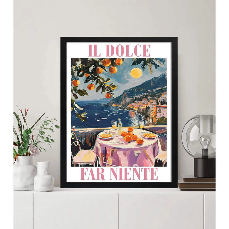 Cuadro Il Dolce Far Niente Atardecer En Italia Cocina Living Marco Negro