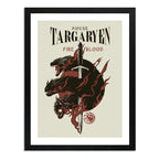 Cuadro Game Of Thrones Targaryen Casa Frase Juego De Tronos Marco Negro