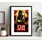 Cuadro Ozzy Osbourne Heavy Metal Rock Decoracion C/ Paspartú Marco Negro