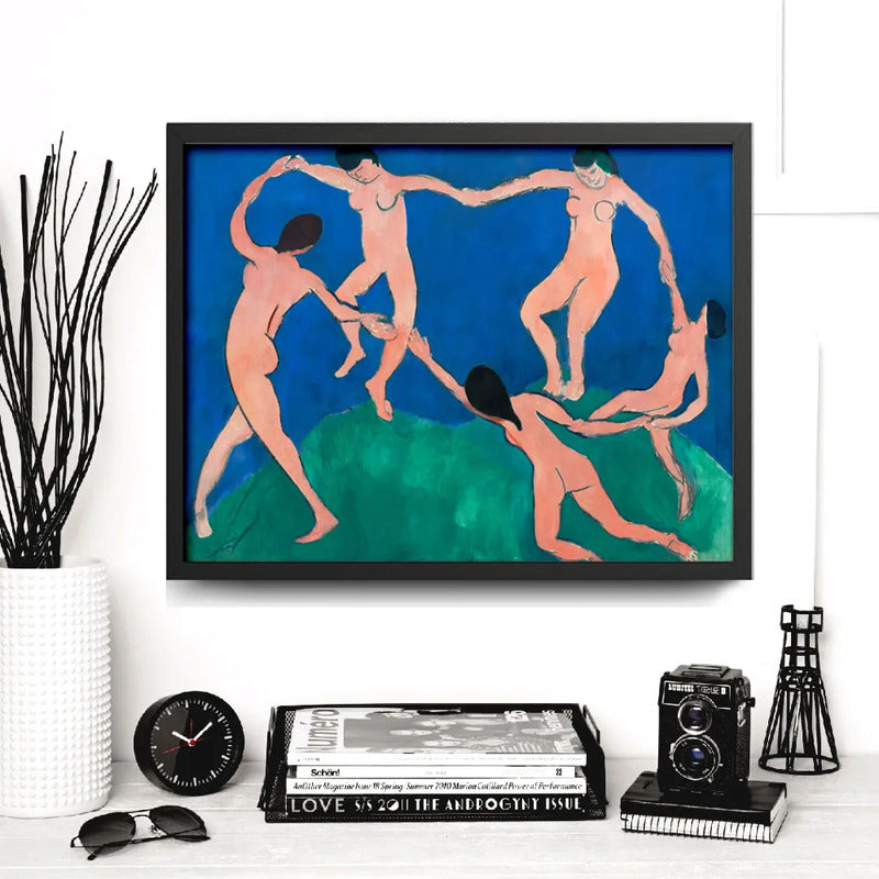 Cuadro Matisse La Danza Danse Arte Pink Abstracto Decoracion Marco Negro