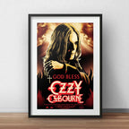 Cuadro Ozzy Osbourne Heavy Metal Rock Decoracion C/ Paspartú Marco Negro