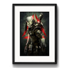 Cuadro Predator Yautja Depredador Pelicula Cine Con Paspartú Marco Negro