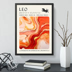 Cuadro Leo Signo Astrologia Horoscopo Piedra Peridoto Marco Negro