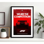 Cuadro Ferrari F1 Auto Modelo Carrera Formula 1 Decoracion Marco Negro