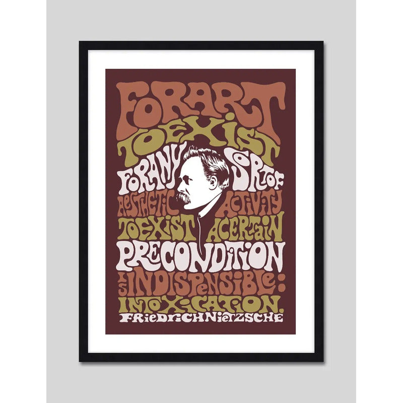 Cuadro Friedrich Nietzsche Frase Arte Escritor Decoracion Marco Negro