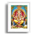 Cuadro Ganesha India Dios Hindu Prosperidad Con Paspartu