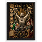Cuadro Conor Mcgregor Legend Never Dies Deporte Mma Ufc Gym Marco Negro