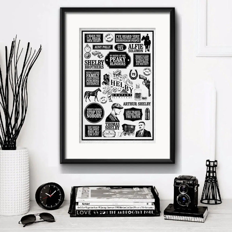 Cuadro Peaky Blinders Serie Tv Arte Decoracion Con Paspartú