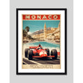 Cuadro Monaco Pista De Carrera Autodromo Formula 1 Vintage Monaco Gran Premio Histórico 1997 Con Marco Negro