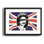 Cuadro Sex Pistols God Save The Queen Punk Rock Con Paspartú Marco Negro