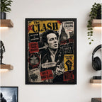Cuadro The Clash Joe Strummer Forever Punk Rock Arte Vintage Marco Negro