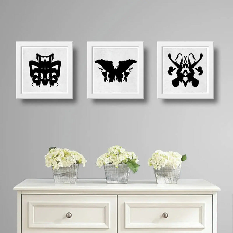 Set 3 Cuadros Test De Rorschach Psicología Psiquiatría Psico