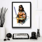 Cuadro Conan El Bárbaro Pop Art Pelicula Schwarzenegger