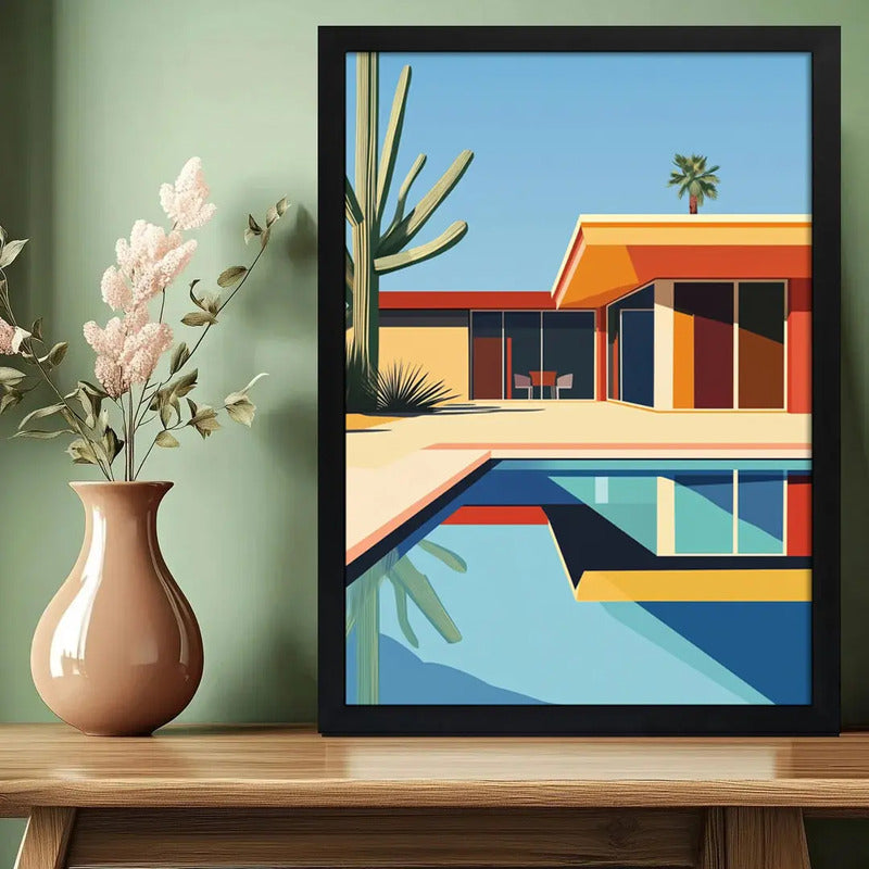 Cuadro Arquitectura Moderna Bauhaus Proyectos De Decoracion Casa Oasis Moderno 2 David Hockney Negro