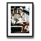 Cuadro Cafe Espresso Drops Making Coffee Cafetería Cocina Marco Negro