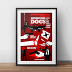 Cuadro Reservoir Dogs Minimalista Tarantino Cine Paspartú Marco Negro