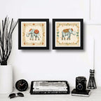 Set 2 Cuadros Elefante India Hindu Arte Decoracion