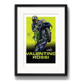Cuadro Valentino Rossi Piloto Moto Gp Leyenda Con Paspartú Marco Negro