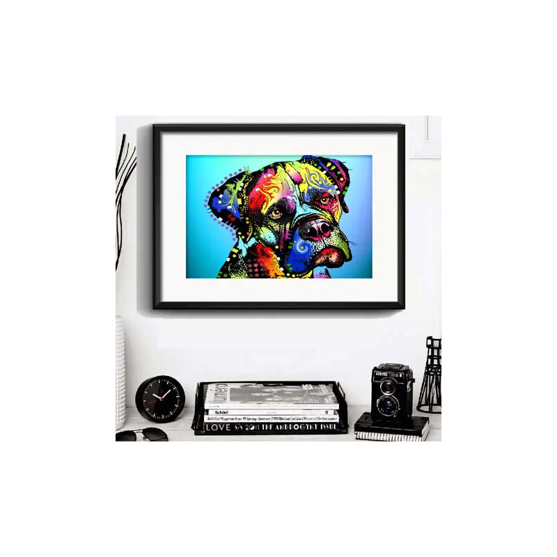 Cuadro Perro Pop Art Todas Las Razas Decoracion Con Paspartú