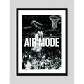 Cuadro Michael Jordan Air Mode Frase Basket Nba Deporte Arte Marco Negro