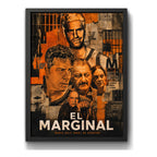 Cuadro El Marginal Serie Argentina Mario Borges Diosito Brs2 Marco Negro