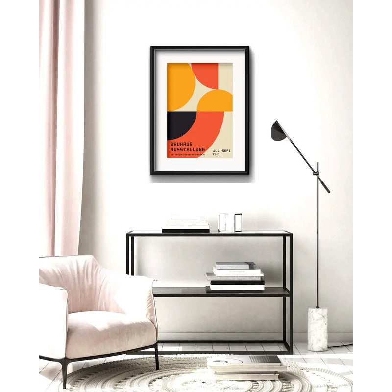Cuadro Bauhaus Exposicion 1923 Arte Br2 53x43cm Con Paspartú Marco Negro